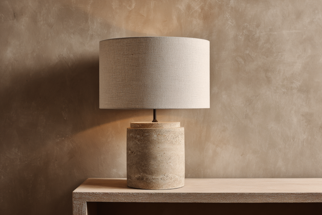 Travertine Table Lamps