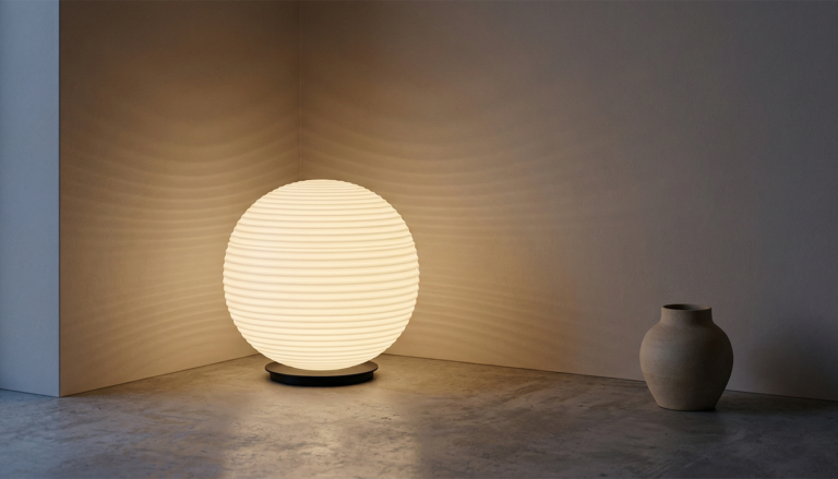 NEW WORKS Lantern Globe Floor Lamp White Large