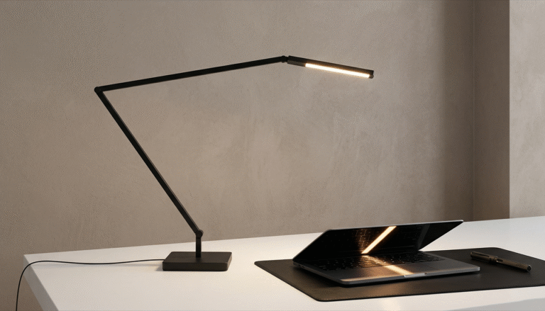 Untitled Linear table lamp with table base