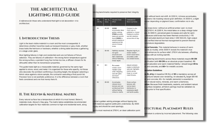 Architectural Lighting Field Guide