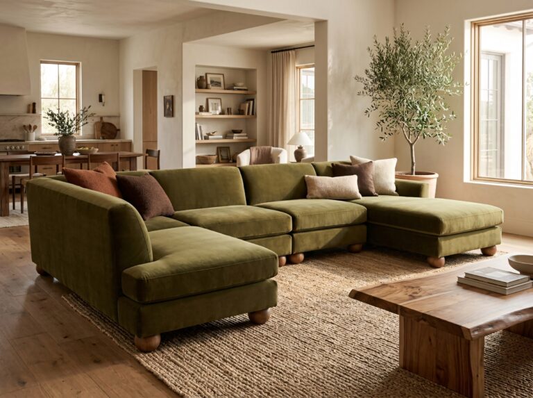 A slim ivory swivel accent chair fits neatly into a compact living room corner, showing practical living room accent chair ideas for small spaces.
